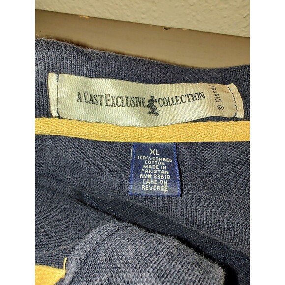 A Cast Exclusive Collection Walt Disney Gray Black Polo Castle Embroidered XL Sz - Picture 8 of 14